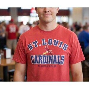 MLB St Louis Cardinals T-Shirt Adult Red Short Sleeve Shirt